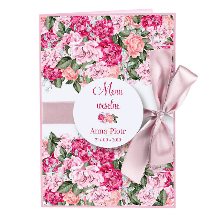 Menu weselne Flowery w5