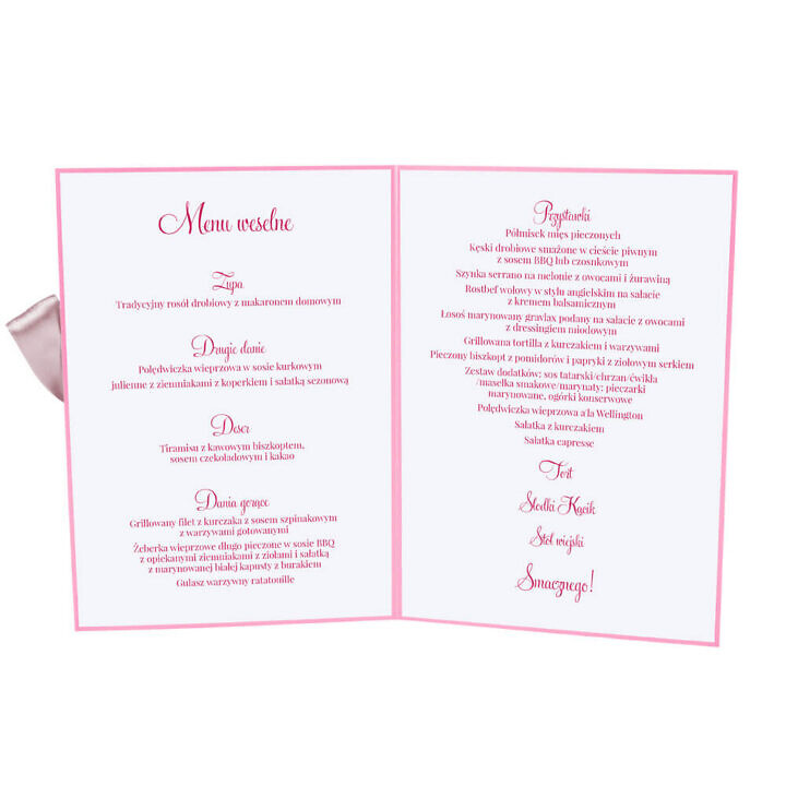 Menu weselne Flowery w5