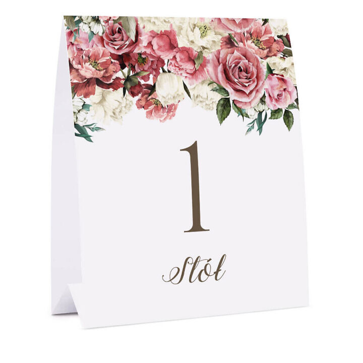 Numer na stół Flowery w4