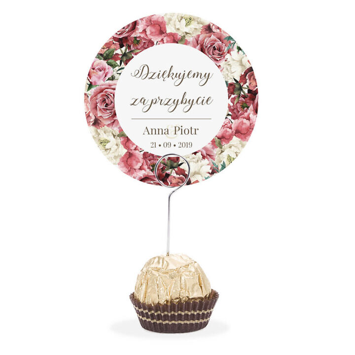 Winietka weselna na szpilce Flowery w4