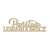 drewniany napis na wesele