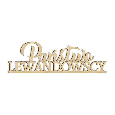 drewniany napis na wesele