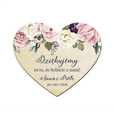 Magnesy serce Flowery w3