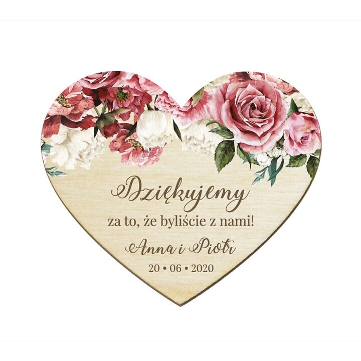Magnesy serce Flowery w4
