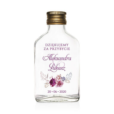 butelki 100 ml podziękowanie na wesele