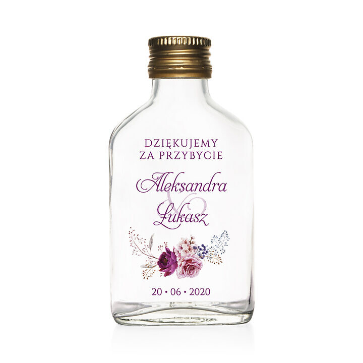 butelki 100 ml podziękowanie na wesele