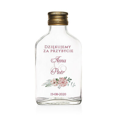 butelka podziękowanie dla gości weselnych 100 ml