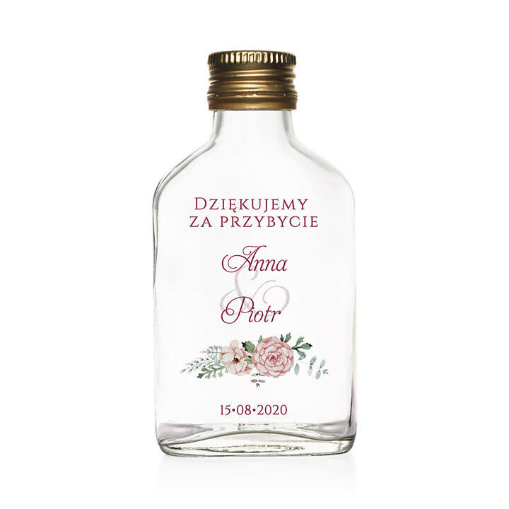 butelka podziękowanie dla gości weselnych 100 ml