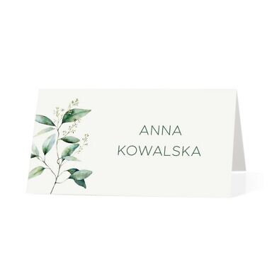 Winietka na stół weselny z zielonymi listkami