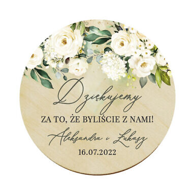 Magnes koło zielone kwiaty