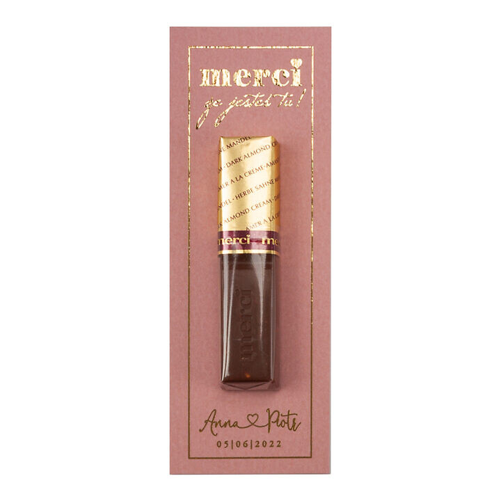 Podziękowanie Merci złocone old rose