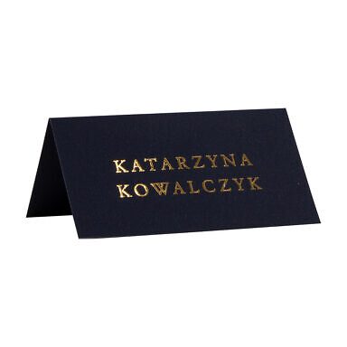 Winietka złocona dark blue granatowa