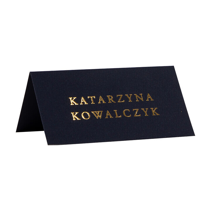Winietka złocona dark blue granatowa