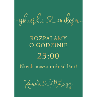 Tablica „Iskierki miłości” w3 ze złoconymi napisami, kolory do wyboru