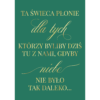 Tablica "Ta świeca płonie" w1 ze złoconymi napisami, kolory do wyboru