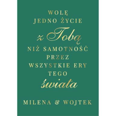 Tablica powitalna w23 ze złoconymi napisami, kolory do wyboru