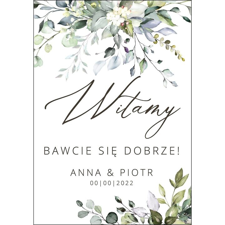 Tablica powitalna herbs, rozmiar do wyboru