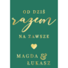 Tablica powitalna w5 ze złoconymi napisami, kolory do wyboru