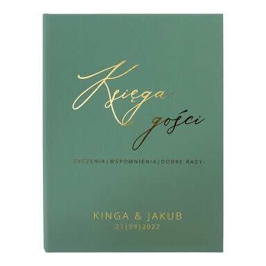 Księga gości złocona matcha