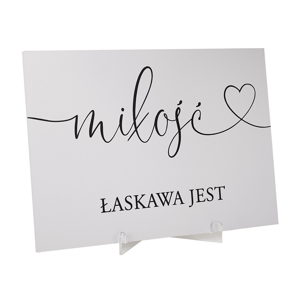 Tabliczki A4 "Hymn o miłości" w2 komplet 16 sztuk