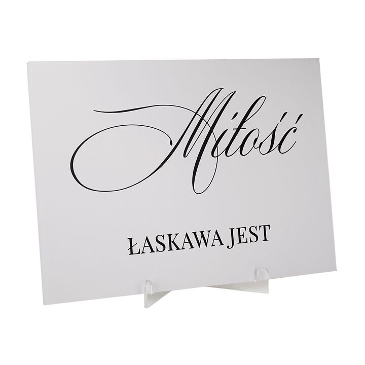 Tabliczki A4 "Hymn o miłości" w3 komplet 16 sztuk