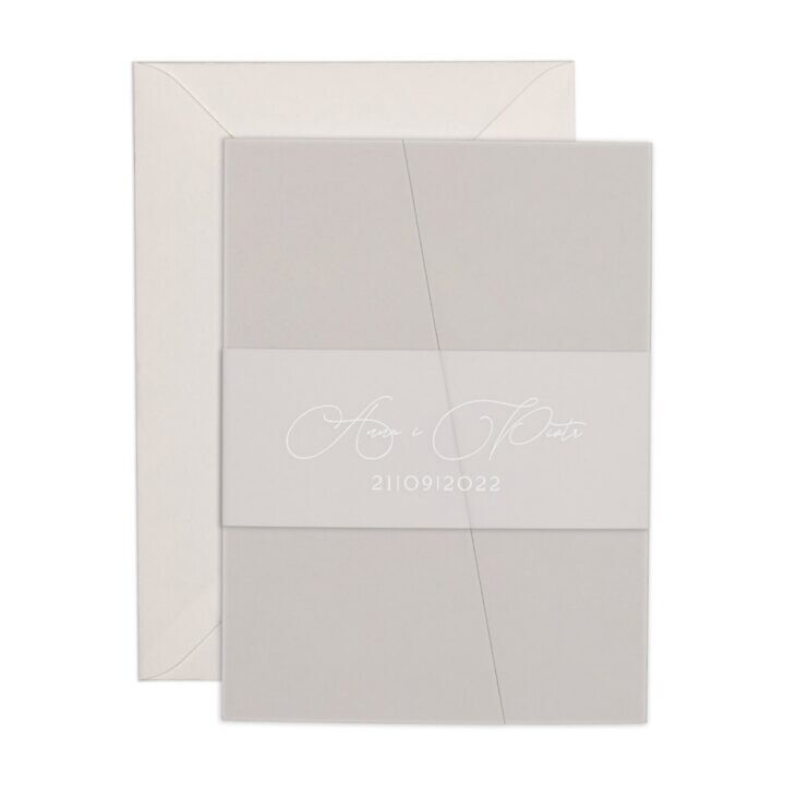 Zaproszenia ślubne folder skos cobblestone góry
