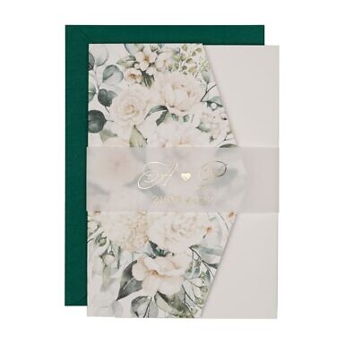 Zaproszenia ślubne klasyczny folder boho w14