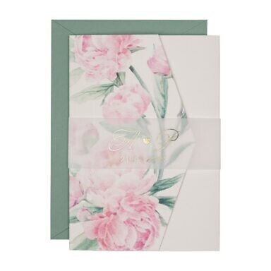 Zaproszenia ślubne klasyczny folder boho w26