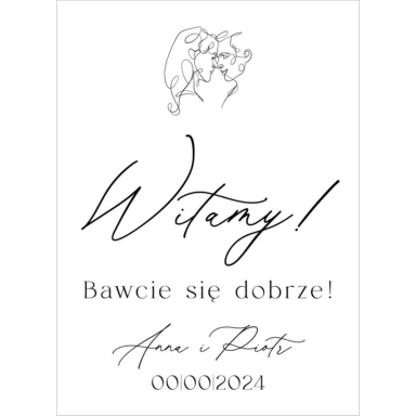 Tablica powitalna Misty w106, rozmiar do wyboru