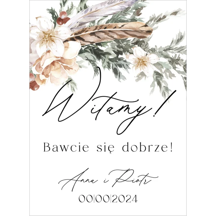 Tablica powitalna Misty w15, rozmiar do wyboru