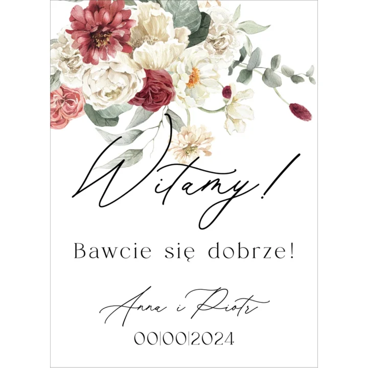 Tablica powitalna Misty w17, rozmiar do wyboru