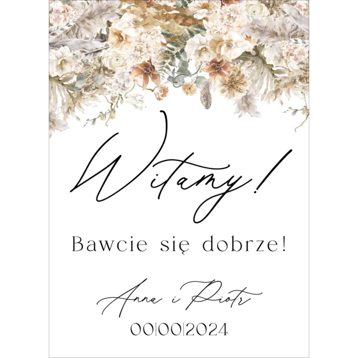 Tablica powitalna Misty w2, rozmiar do wyboru