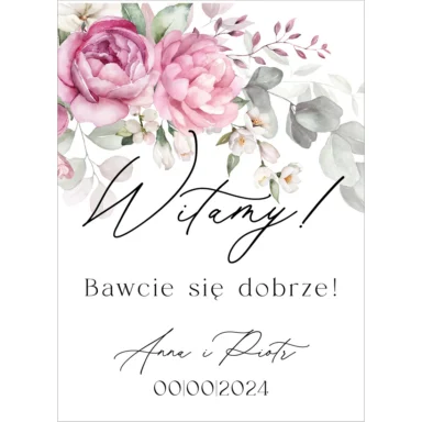 Tablica powitalna Misty w48, rozmiar do wyboru