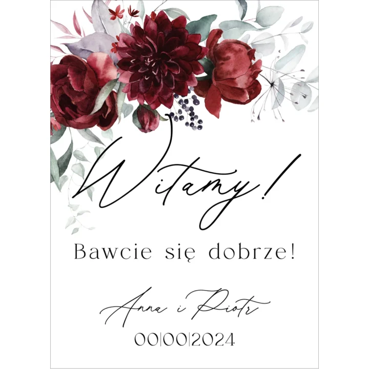 Tablica powitalna Misty w61, rozmiar do wyboru