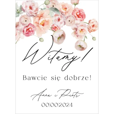 Tablica powitalna Misty w88, rozmiar do wyboru