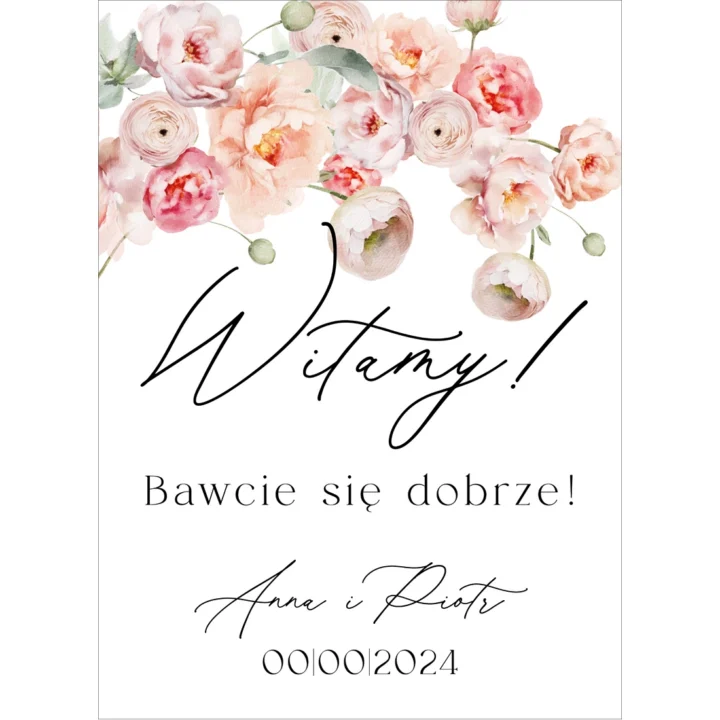 Tablica powitalna Misty w88, rozmiar do wyboru