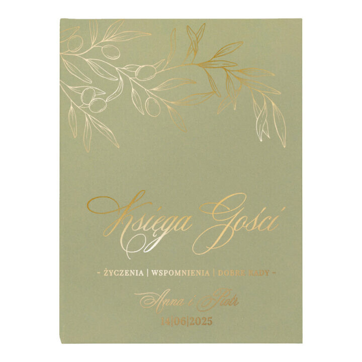 Księga gości złota gałązka oliwna