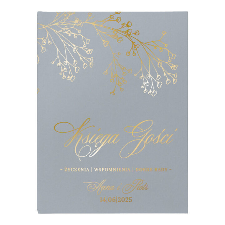 Księga gości złota gipsówka