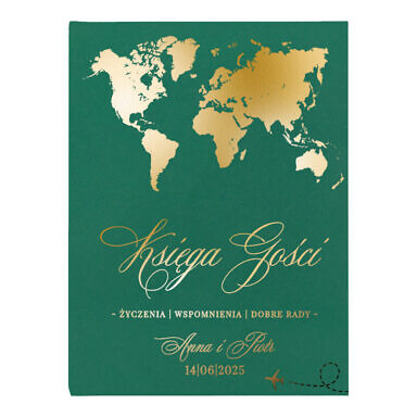 Księga gości złota mapa