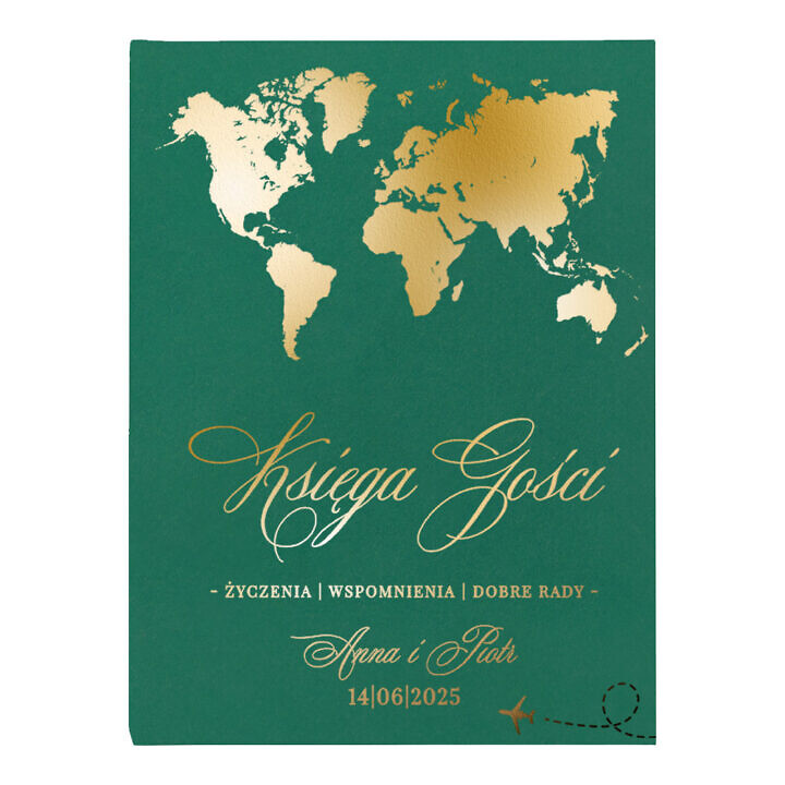 Księga gości złota mapa