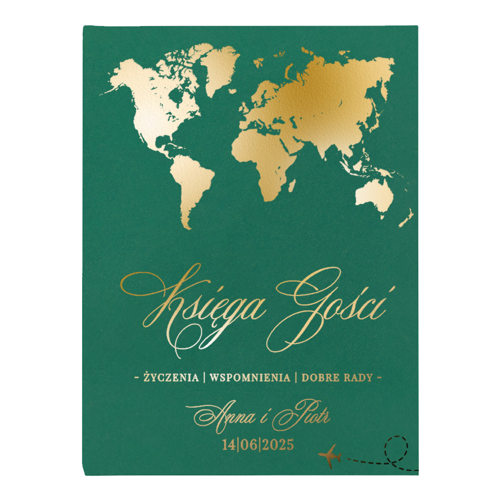 Księga gości złota mapa