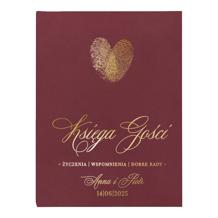 Księga gości złote odciski palców