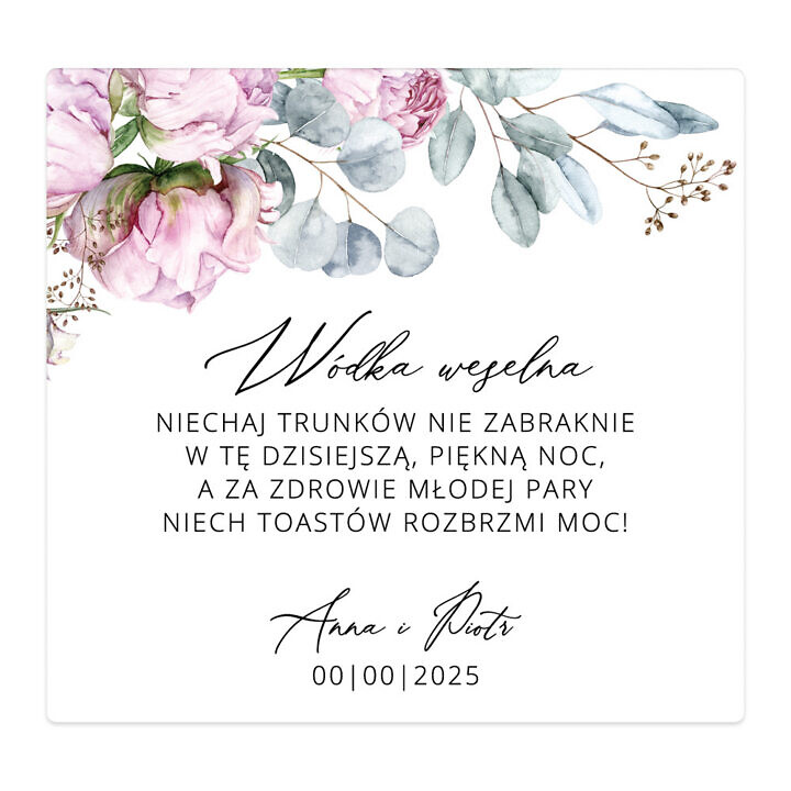 Naklejki na alkohol Peony