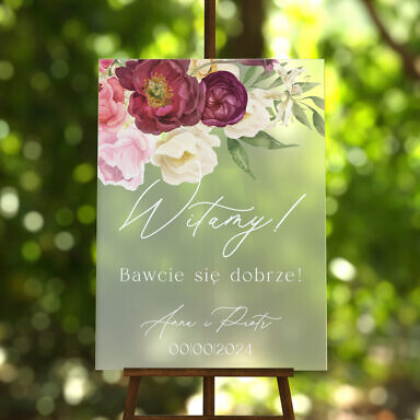 Tablica powitalna szroniona Misty w16, rozmiar do wyboru