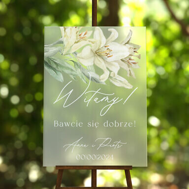 Tablica powitalna szroniona Misty w19, rozmiar do wyboru