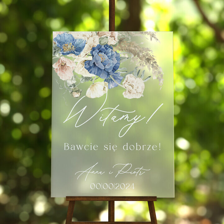Tablica powitalna szroniona Misty w37, rozmiar do wyboru