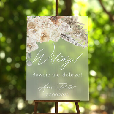 Tablica powitalna szroniona Misty w5, rozmiar do wyboru