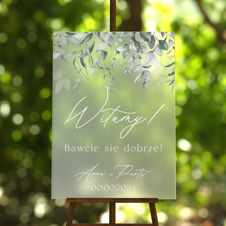 Tablica powitalna szroniona Misty w65, rozmiar do wyboru