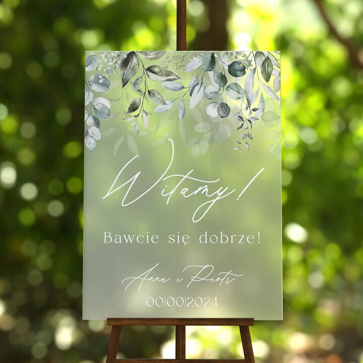 Tablica powitalna szroniona Misty w69, rozmiar do wyboru