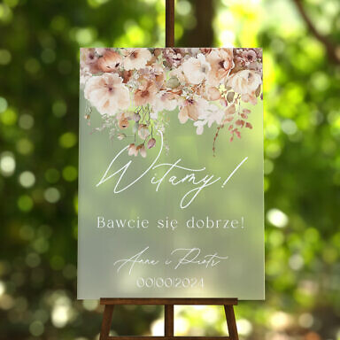 Tablica powitalna szroniona Misty w92, rozmiar do wyboru